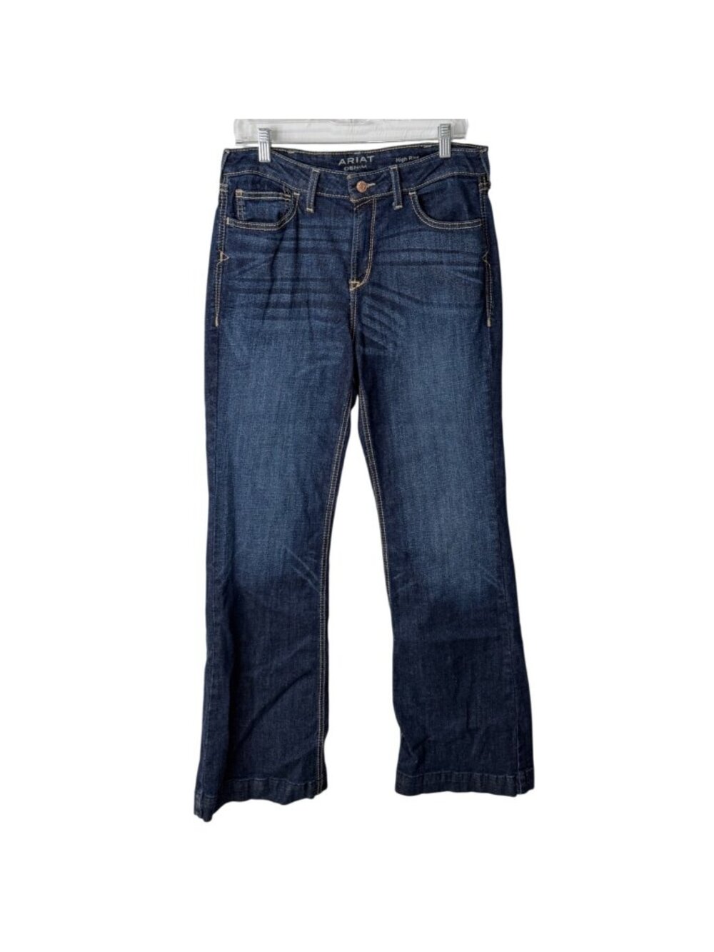 Ariat Womens Size 31 Jeans High Rise Slim Trouser Dark Wash Denim Blue Classic